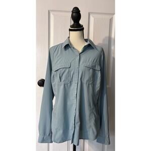 Columbia Omni Shade Vented Button Down Women's Large Fishing Hiking Outdoors